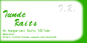 tunde raits business card